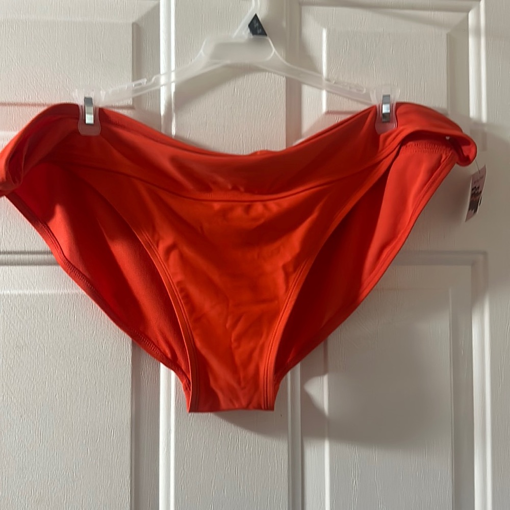TIME AND TRU MID RISE BIKINI BOTTOM: ORANGE: NEW WITH TAGS: SIZE 2X (20W-22W)